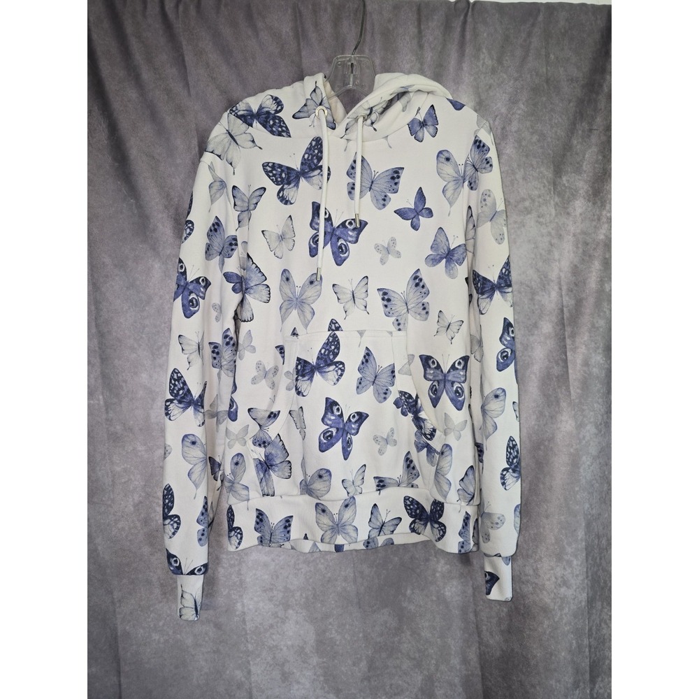 Wanakome Namya Butterfly Printed Hoodie Ivory Size L